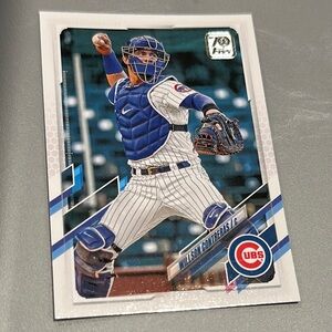 Topps Baseball Card - Blue and White